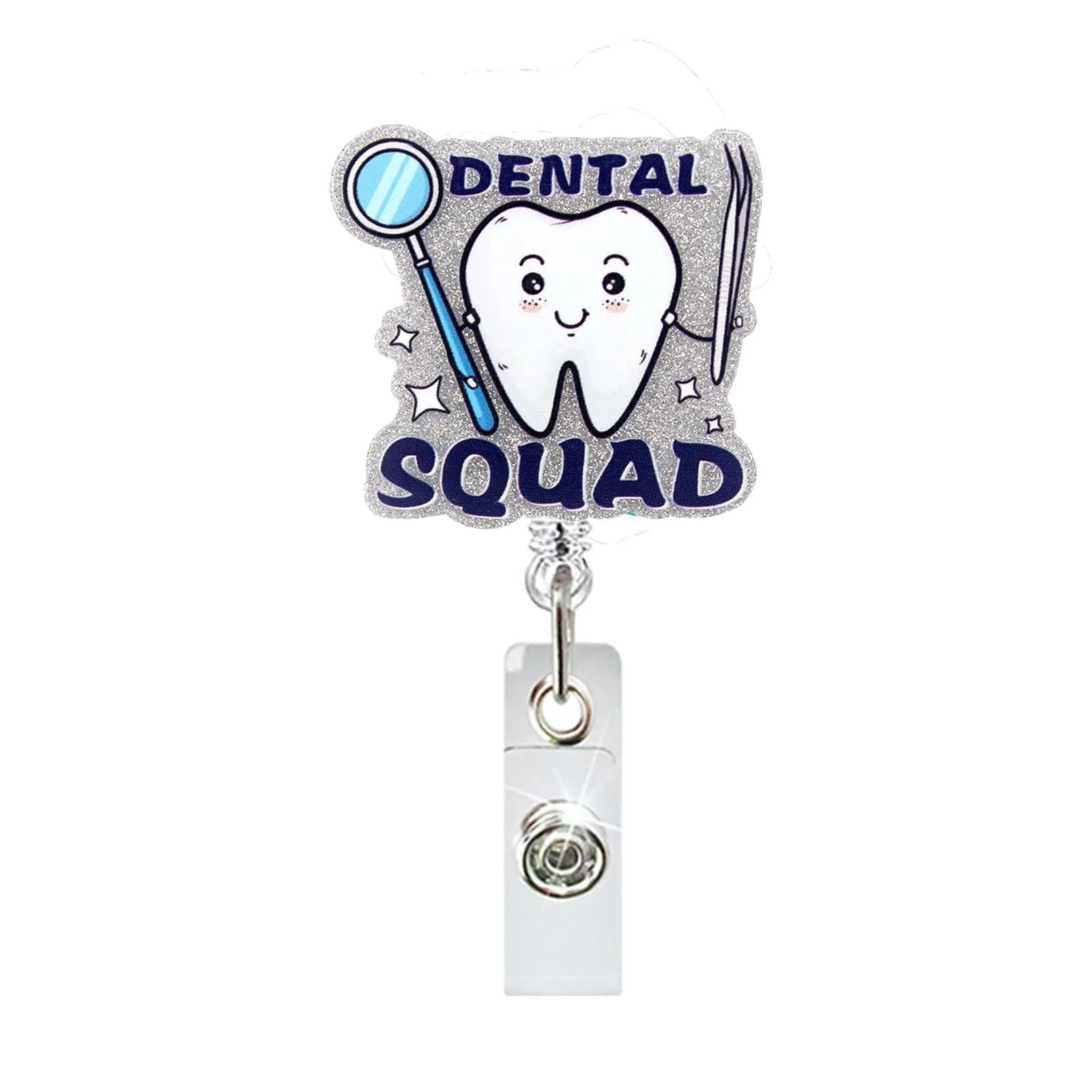 Wholesale  Hospital Staff Acrylic Badge Reel Doctor Nurse Organ Department Telescopic Easy Pull Buckle